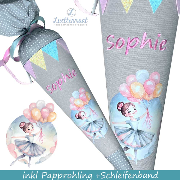 Schultüte maedchen pastell